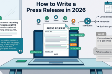 How to write a press release in 2026 with free template and real examples