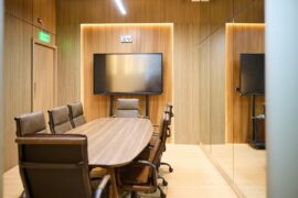 Bausch Lomb CEO steps down: empty corporate boardroom